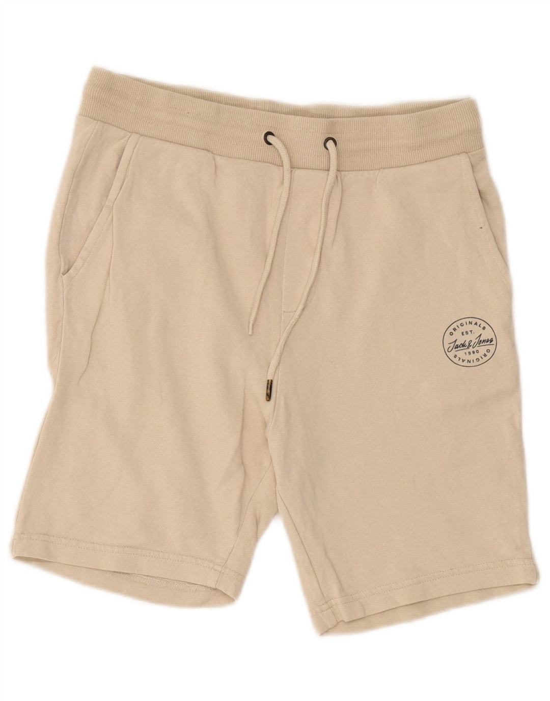 Jack & Jones Herren-Sportshorts, Größe S, Beige, Baumwolle