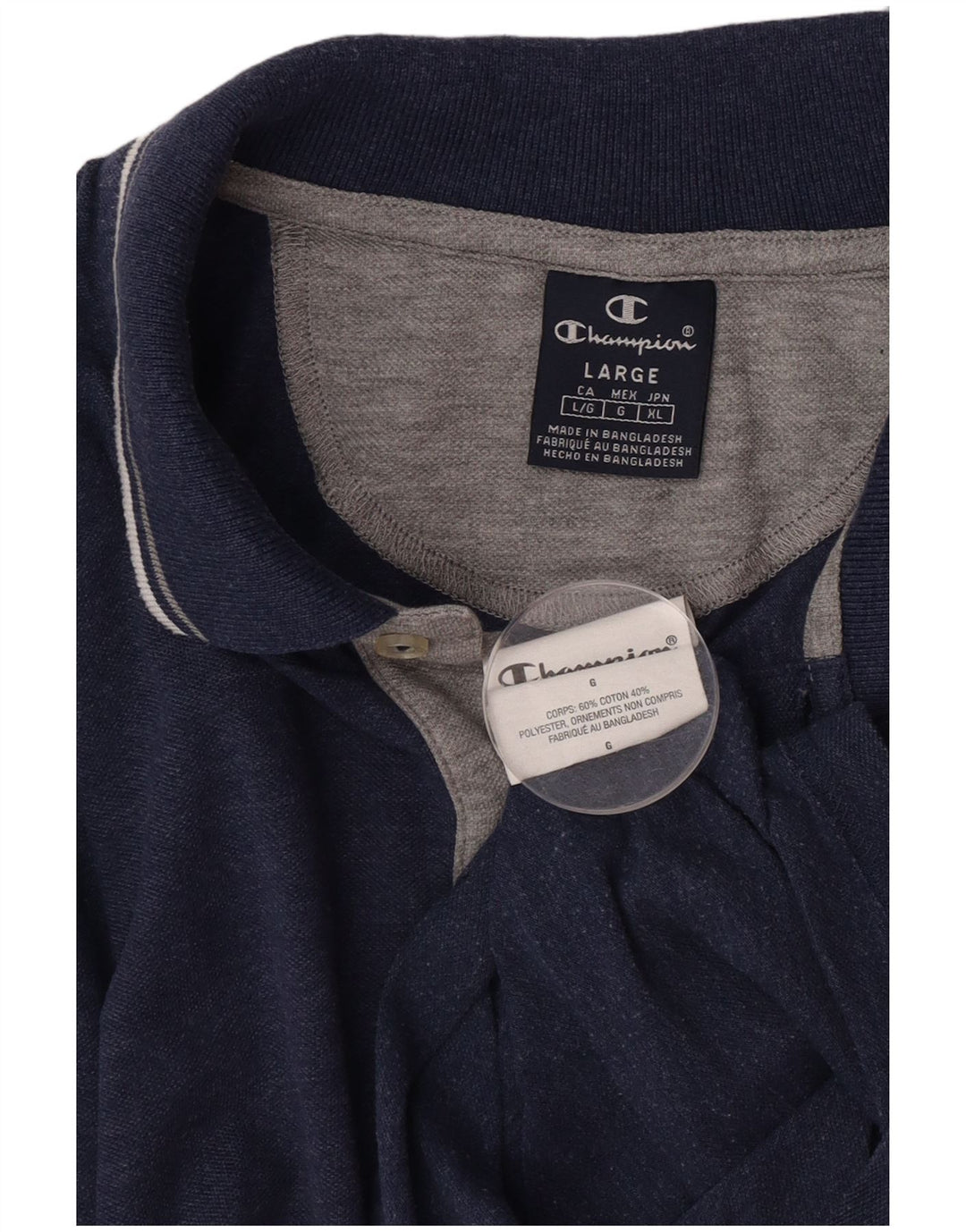 Champion Herren-Poloshirt, groß, marineblau, Baumwolle