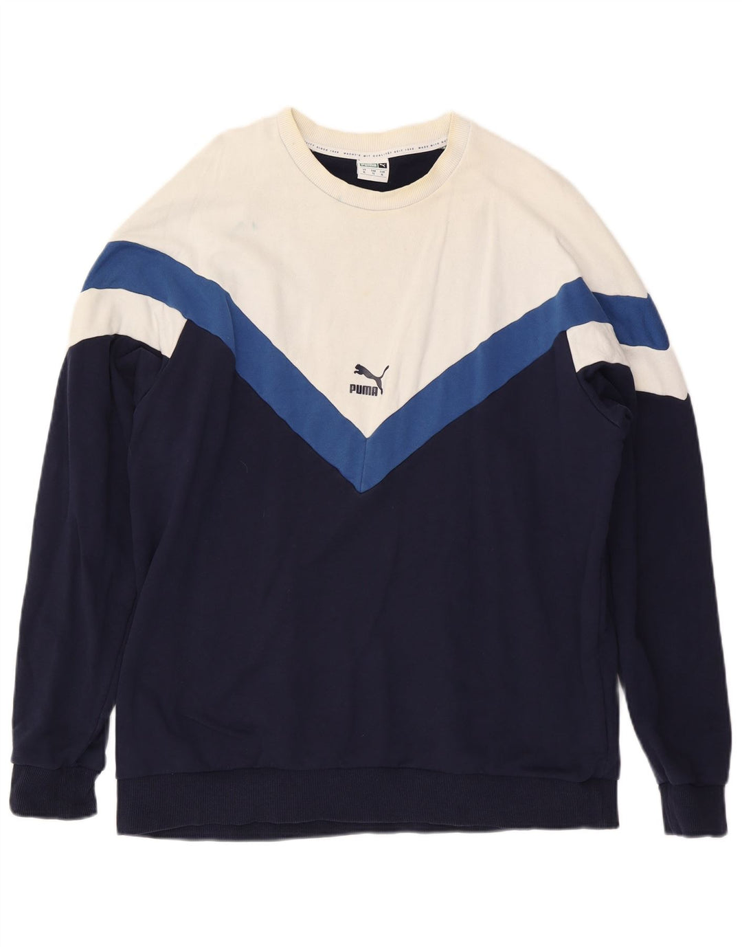 Puma Herren Sweatshirt Pullover XL Marineblau Farbblock
