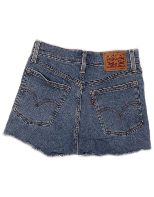 Levi's Damen Distressed High Rise Denim Shorts W25 XS Blaue Baumwolle