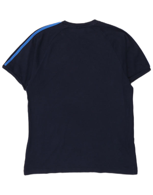 Adidas Herren T-Shirt Top Large Marineblau Baumwolle