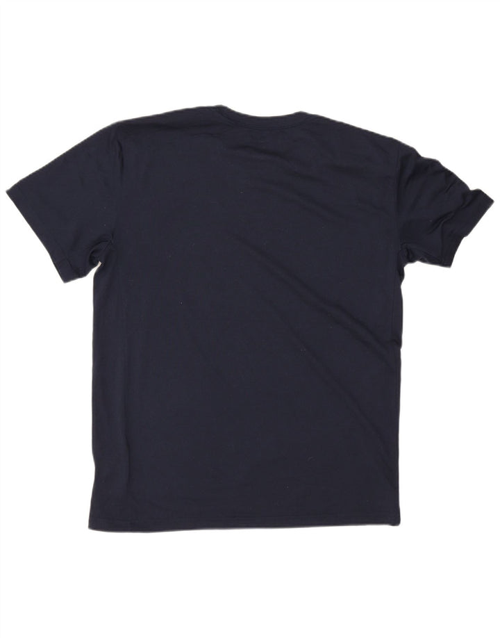 Nike Herren Dri Fit Grafik-T-Shirt-Oberteil Mittelmarineblaues Polyester