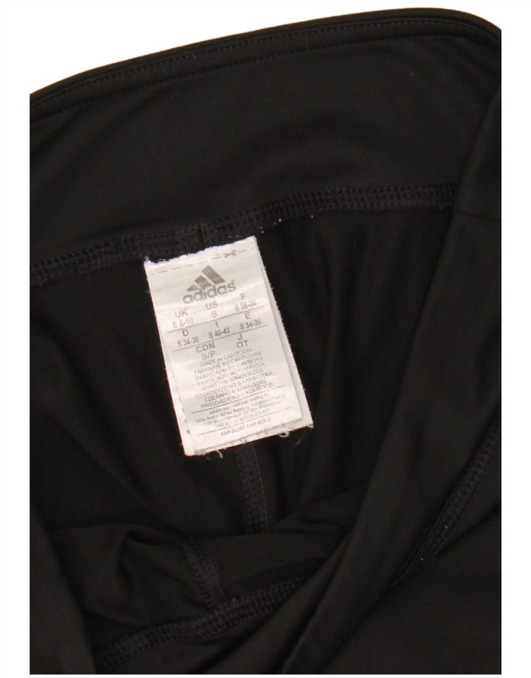 Adidas Damen Climalite Capri Leggings UK 8/10 Small Schwarz Polyester