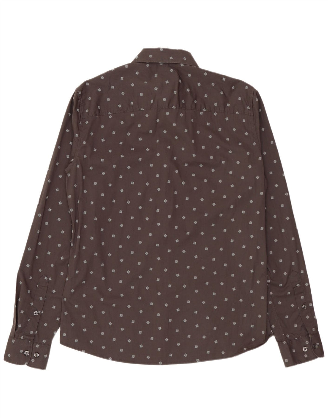 S.OLIVER Herren Slim Fit Hemd Mittelgrau gepunktete Baumwolle