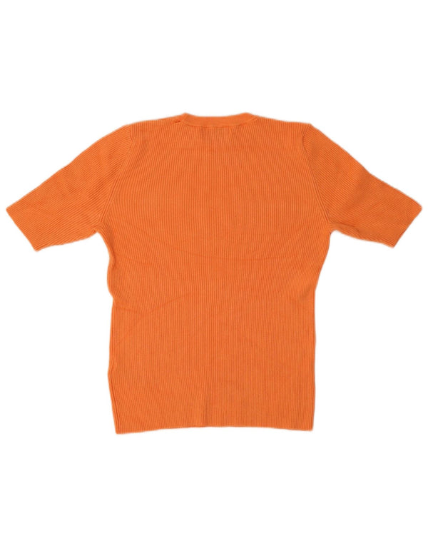 Marks & Spencer Damen T-Shirt Top UK 12 Mittelorange Viskose