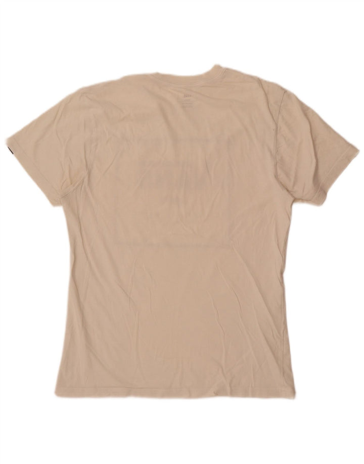 Vans Herren Custom Fit Grafik-T-Shirt-Oberteil aus mittelweißer Baumwolle
