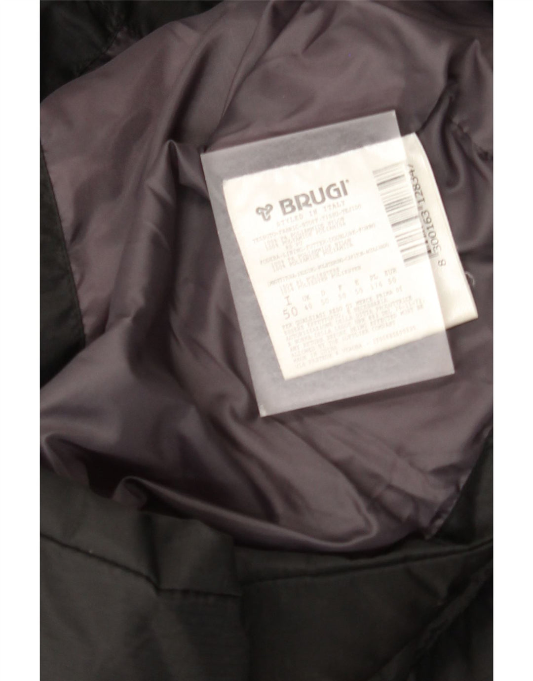 Brugi Herren-Jacke mit Kapuze, gepolstert, UK 40, Größe L, Schwarz, Polyamid