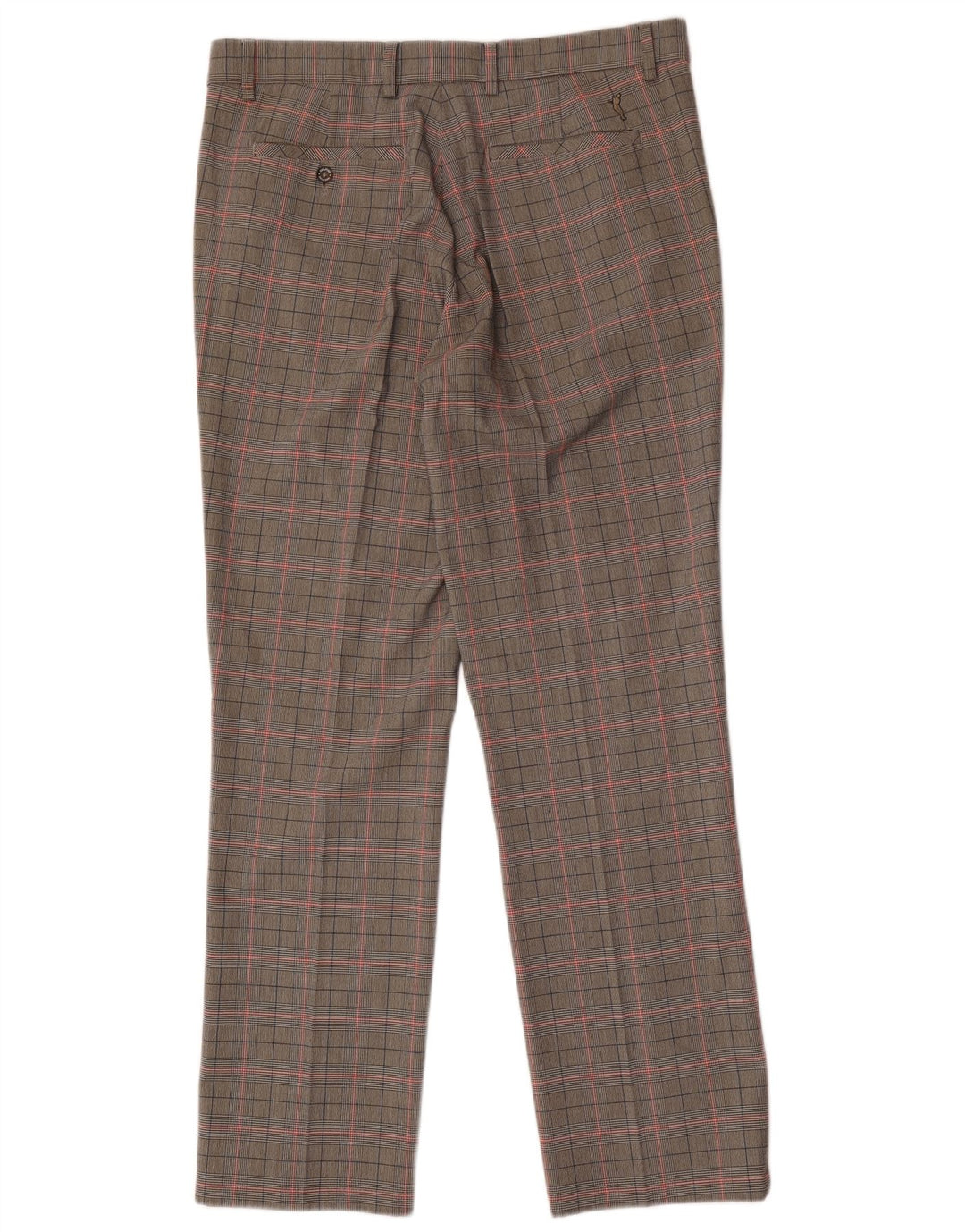 Golfino Herren-Anzughose, gerade, W34, L31, grau kariertes Polyester
