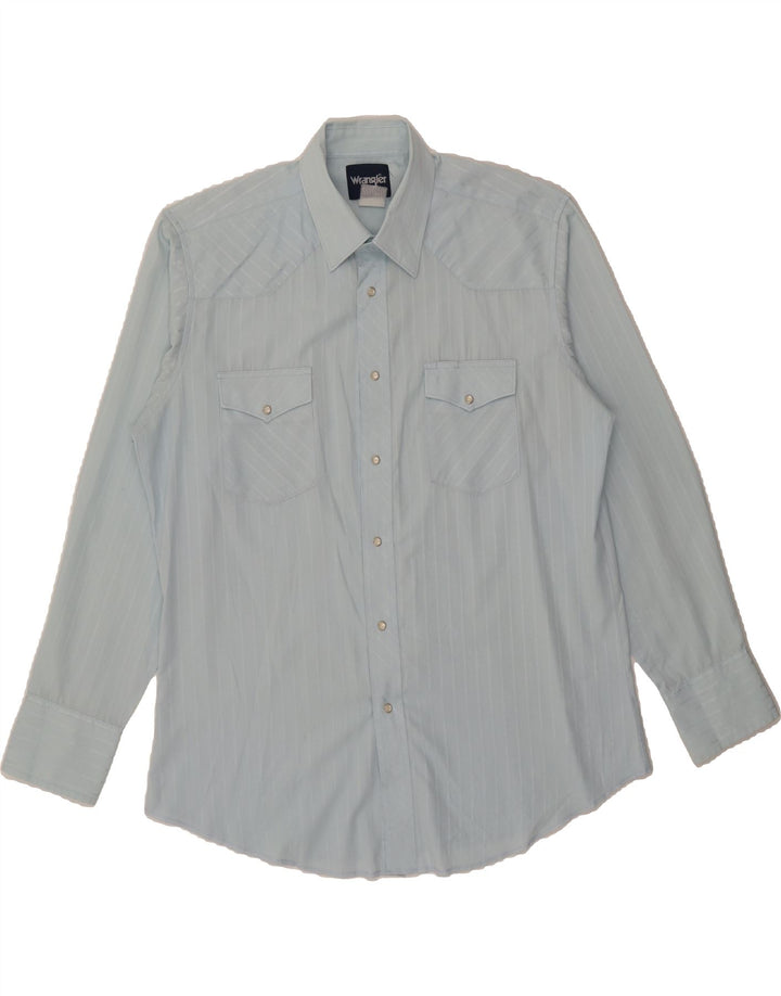 WRANGLER Mens Shirt Large Blue Pinstripe Vintage Wrangler and Second-Hand Wrangler from Messina Hembry 