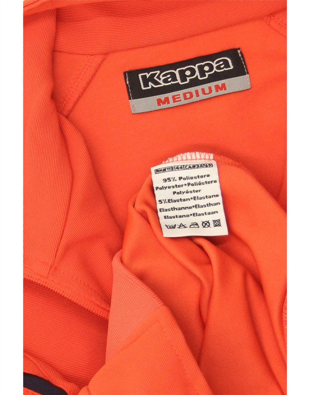 Kappa Herren-Trainingsanzug-Top-Jacke, Mittelrotes Farbblock-Polyester