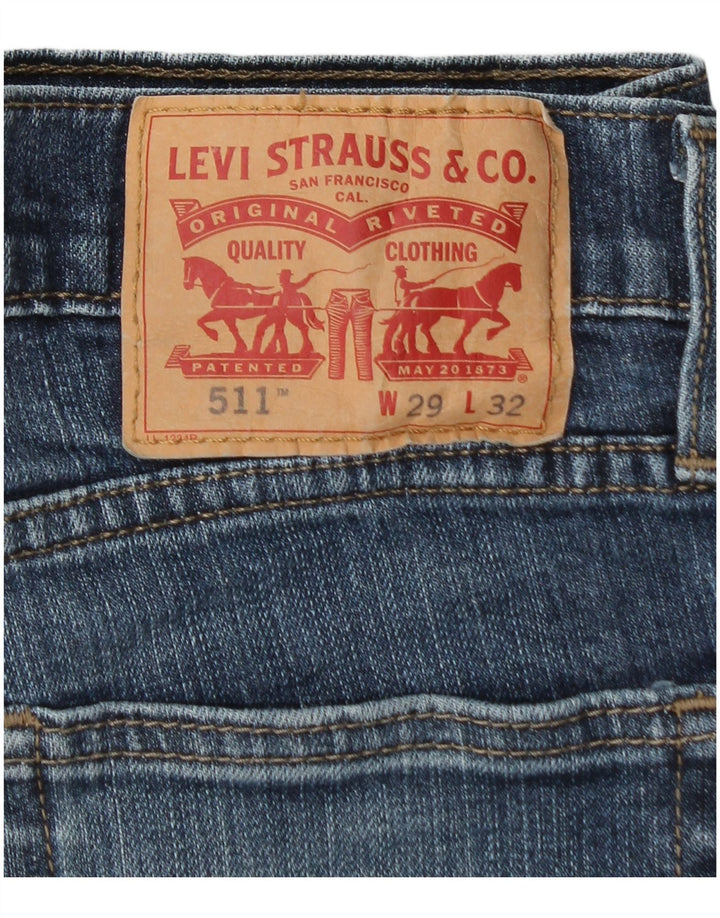 Levi's Herren 511 Slim Jeans W29 L30 Blaue Baumwolle