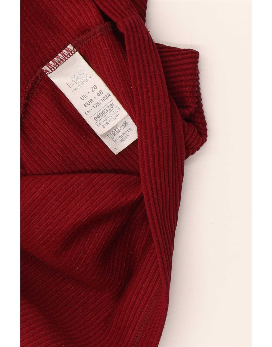 Marks & Spencer Damen Blusenoberteil UK 20 2XL Burgunderrot Polyester