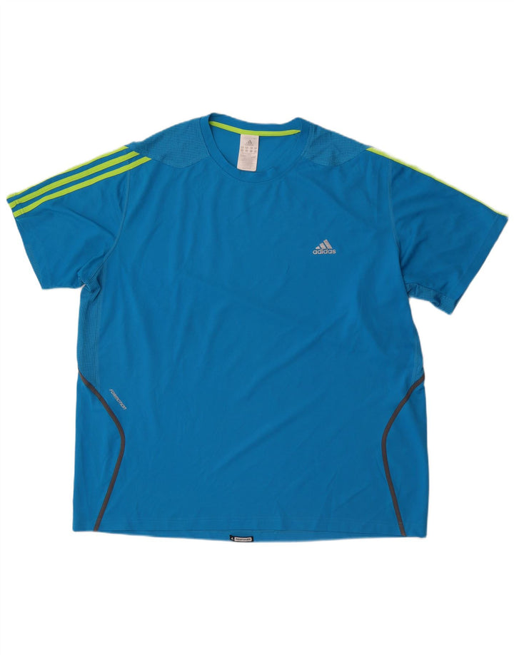 Adidas Herren T-Shirt Top 2XL Blau Polyester