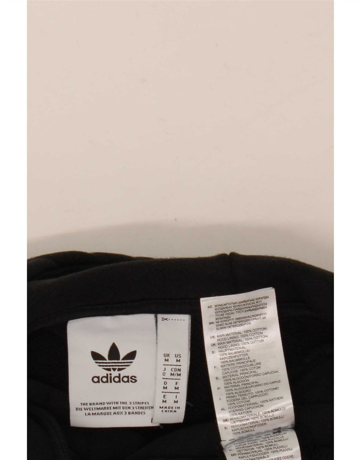 Adidas Herren Graphic Hoodie Pullover Mittelschwarze Baumwolle