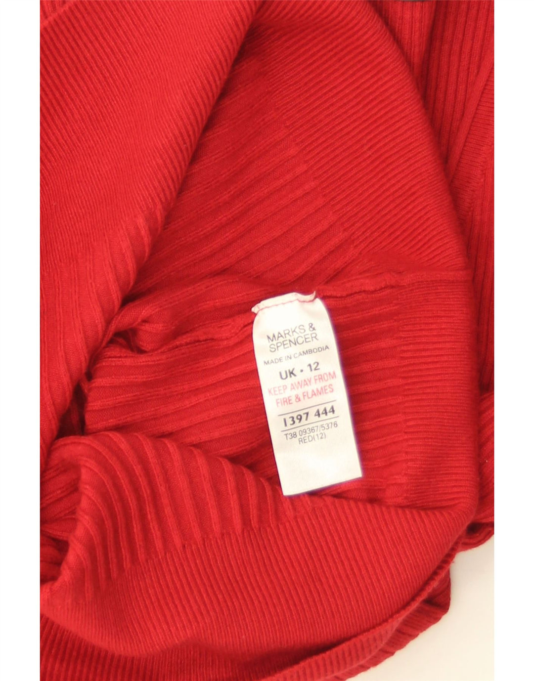 Marks & Spencer Damen-Pullover mit U-Boot-Ausschnitt, UK 12, mittelrote Viskose