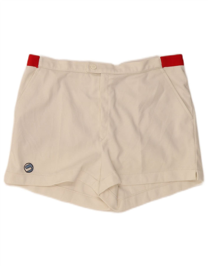 SAMAS Womens Chino Shorts W32 Large White Colourblock Polyester Vintage Samas and Second-Hand Samas from Messina Hembry 