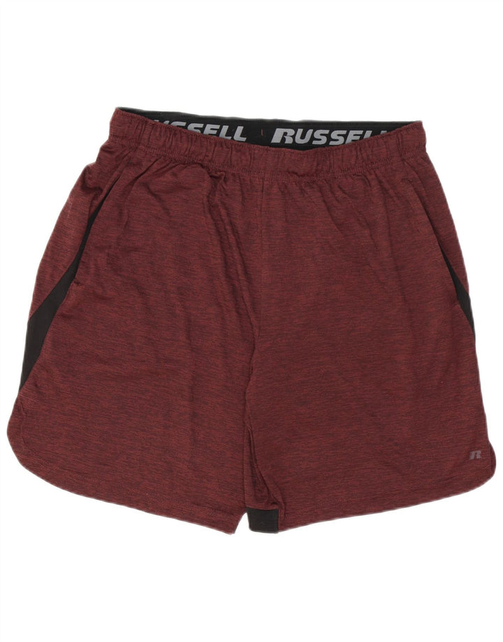 RUSSELL ATHLETIC Herren Dri-Power Sportshorts Medium Maroon Colourblock