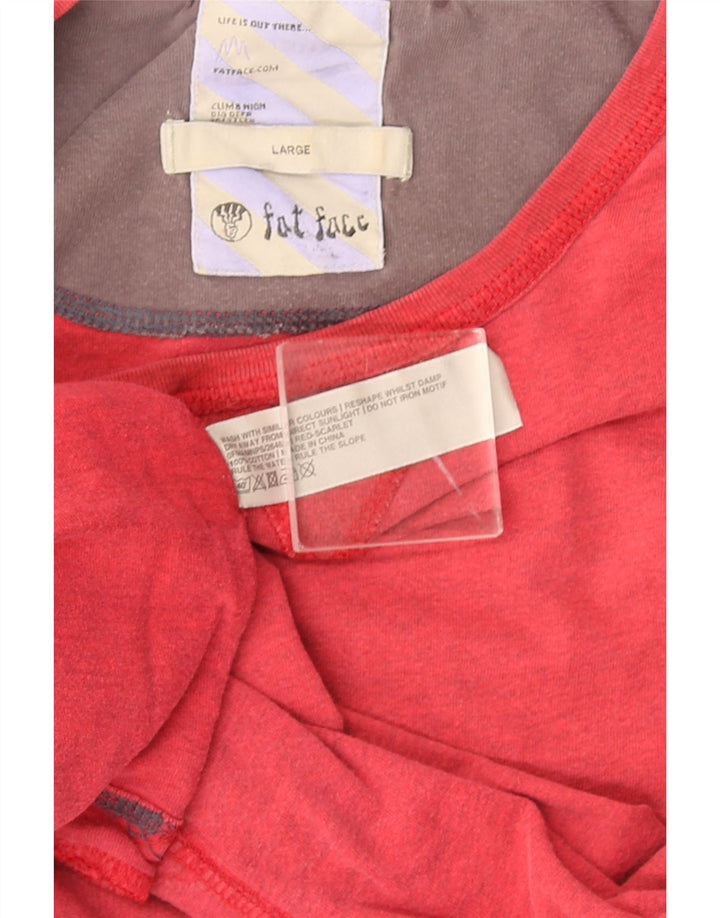 FAT FACE Herren T-Shirt Top Large Rot Baumwolle