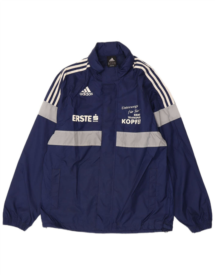 Adidas Herren Graphic Regenjacke UK 38/40 Medium Navy Blue Colourblock