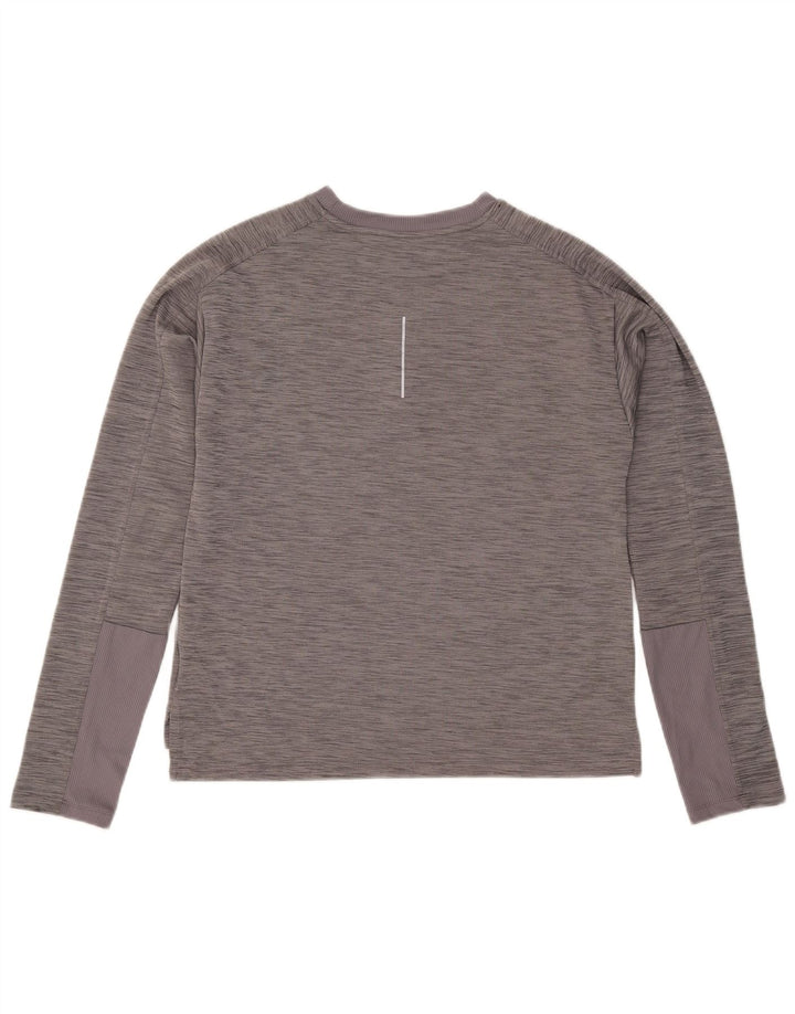 Nike Herren Dri Fit Top Langarm Mittelgrau meliert