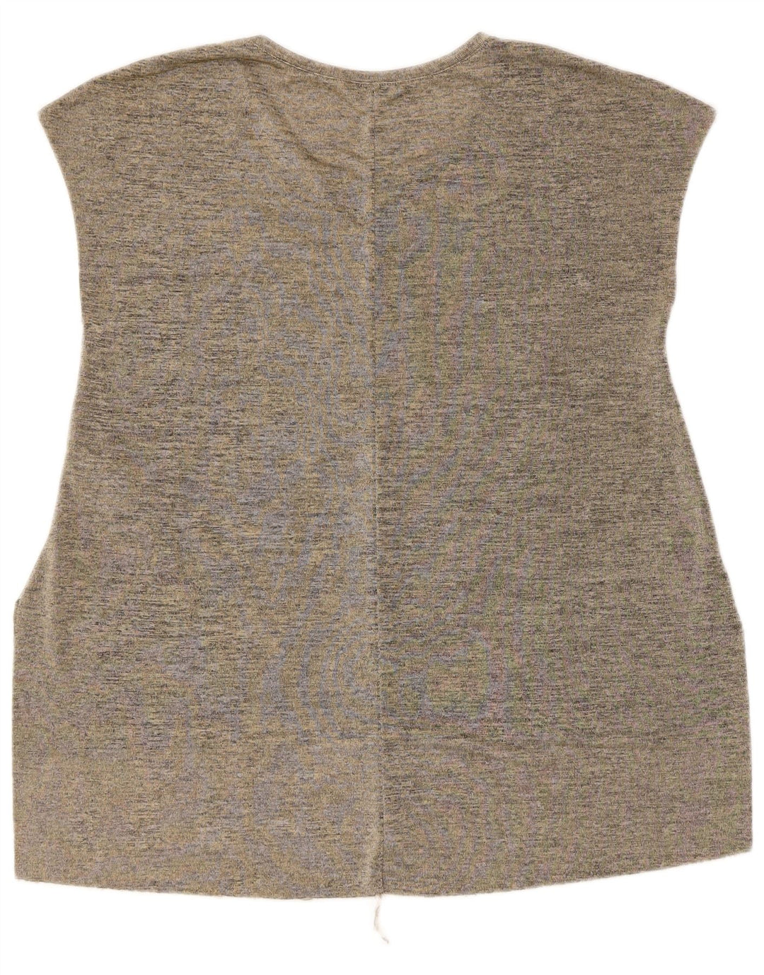 Zara Damen Weste Top UK 14 Mittelgraues Polyester
