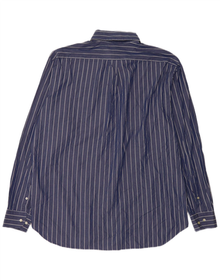 Brooksfield Herrenhemd, Größe 43, groß, blau gestreift