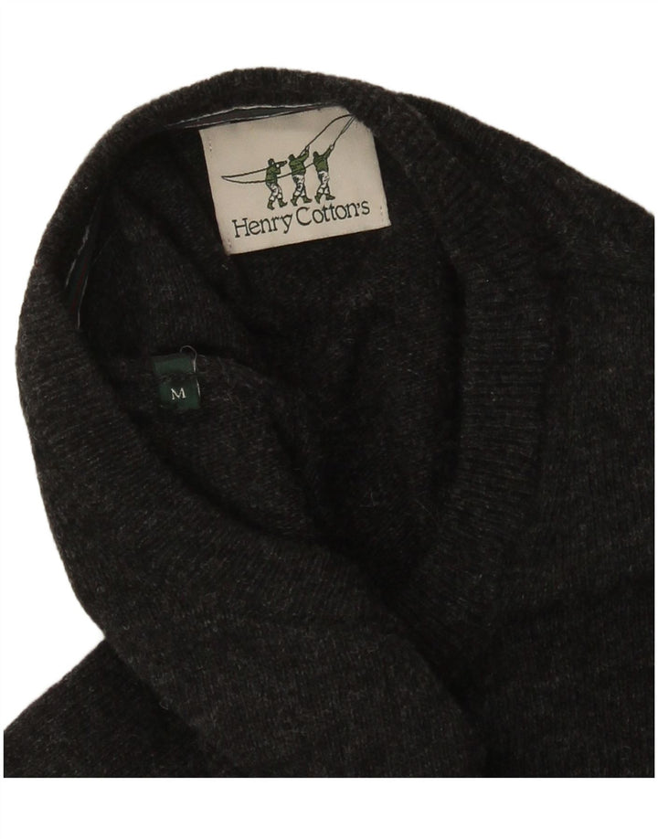 Henry Cottons Herren-Pullover mit Rundhalsausschnitt, mittelgrau