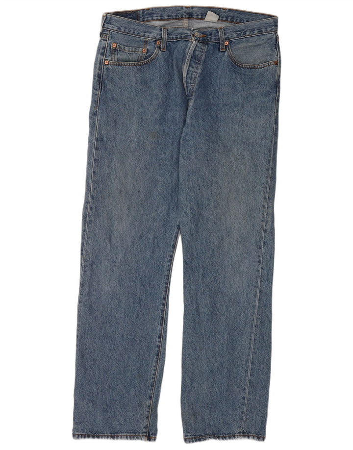 Levi's Herren 501 Straight Jeans W38 L34 Blue Cotton Classic