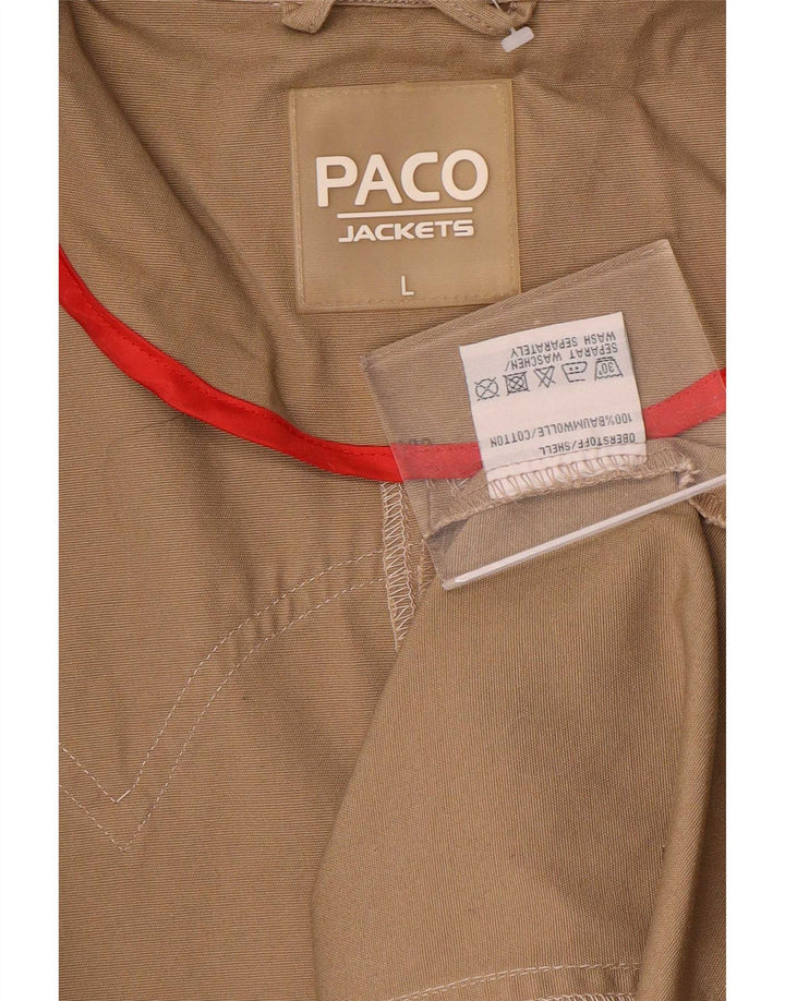 Paco Herren-Utility-Jacke, UK 40, große braune Baumwolle