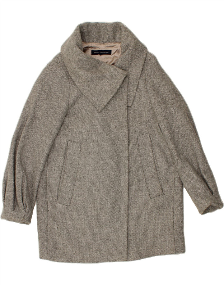 FRENCH CONNECTION Womens Oversized Overcoat UK 8 Small Grey Viscose Vintage French Connection and Second-Hand French Connection from Messina Hembry 
