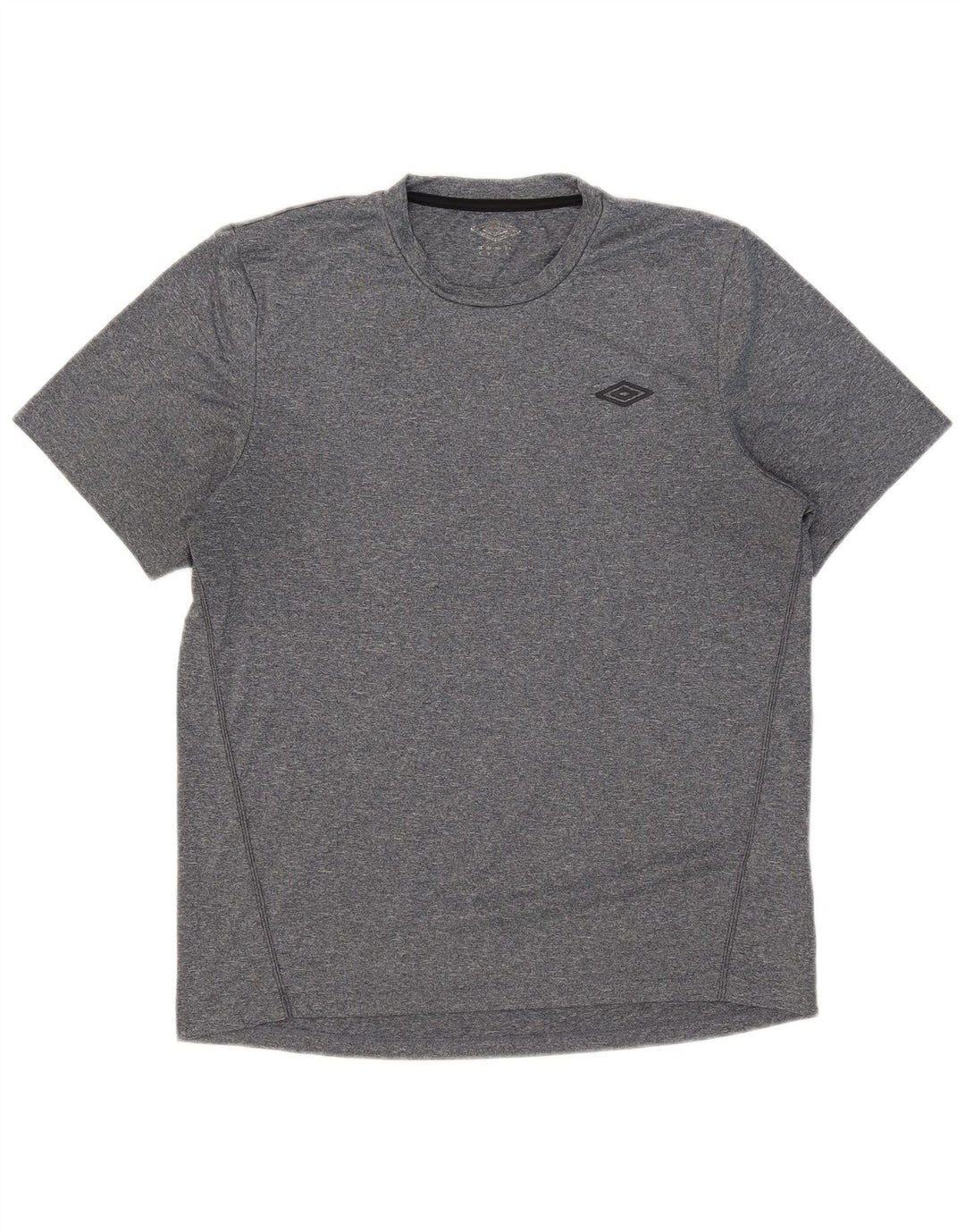 Umbro Herren-T-Shirt-Oberteil aus mittelgrau meliertem Polyester