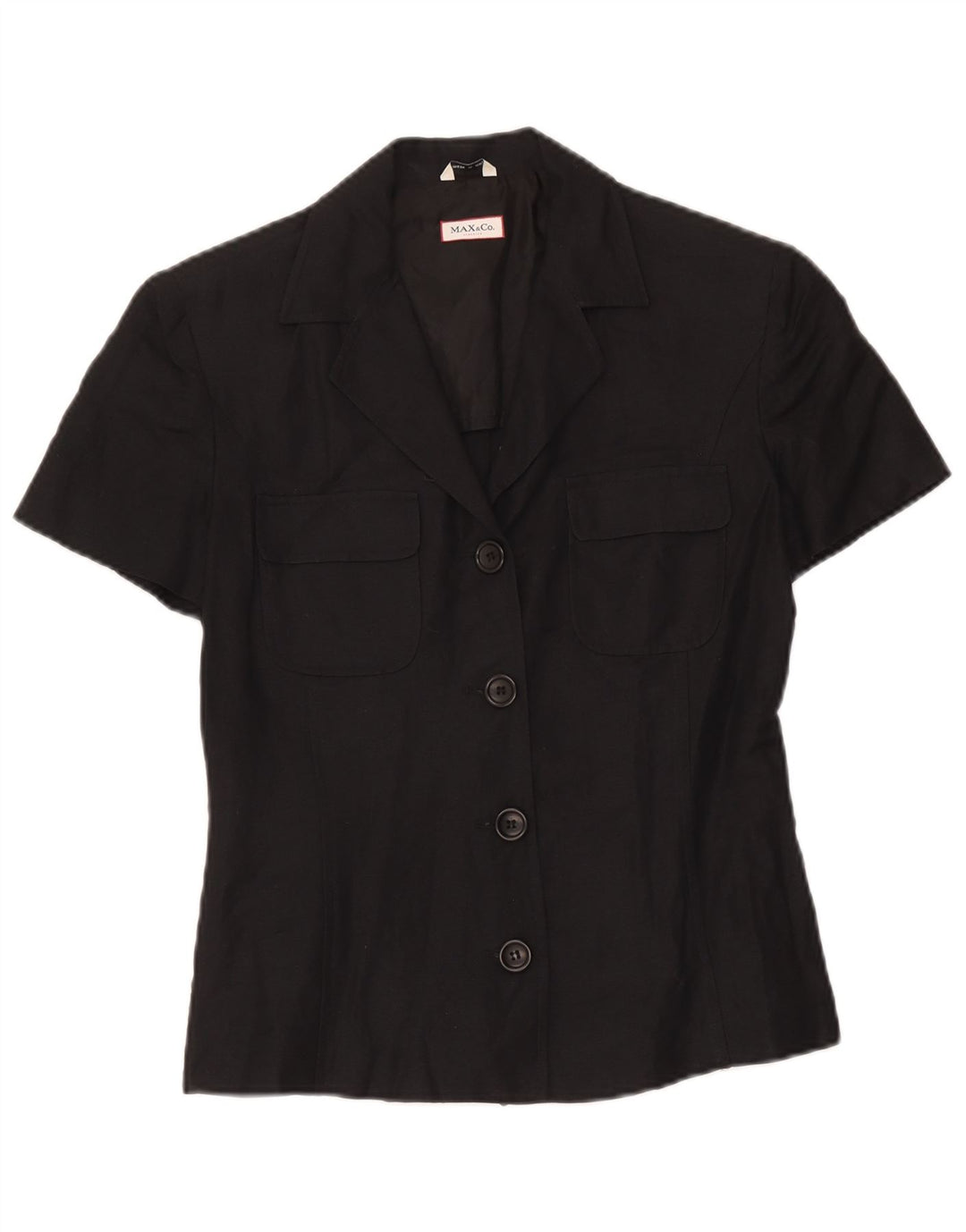 Max & Co. Damen-Blazer mit 3 Knöpfen, kurzärmelig, Gr. 10, Schwarz