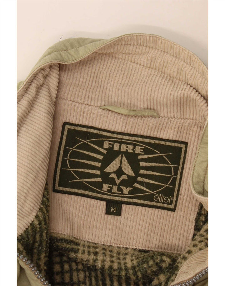 Etirel Herren Bomberjacke mit grafischer lockerer Passform, UK 38, Mittelgrün