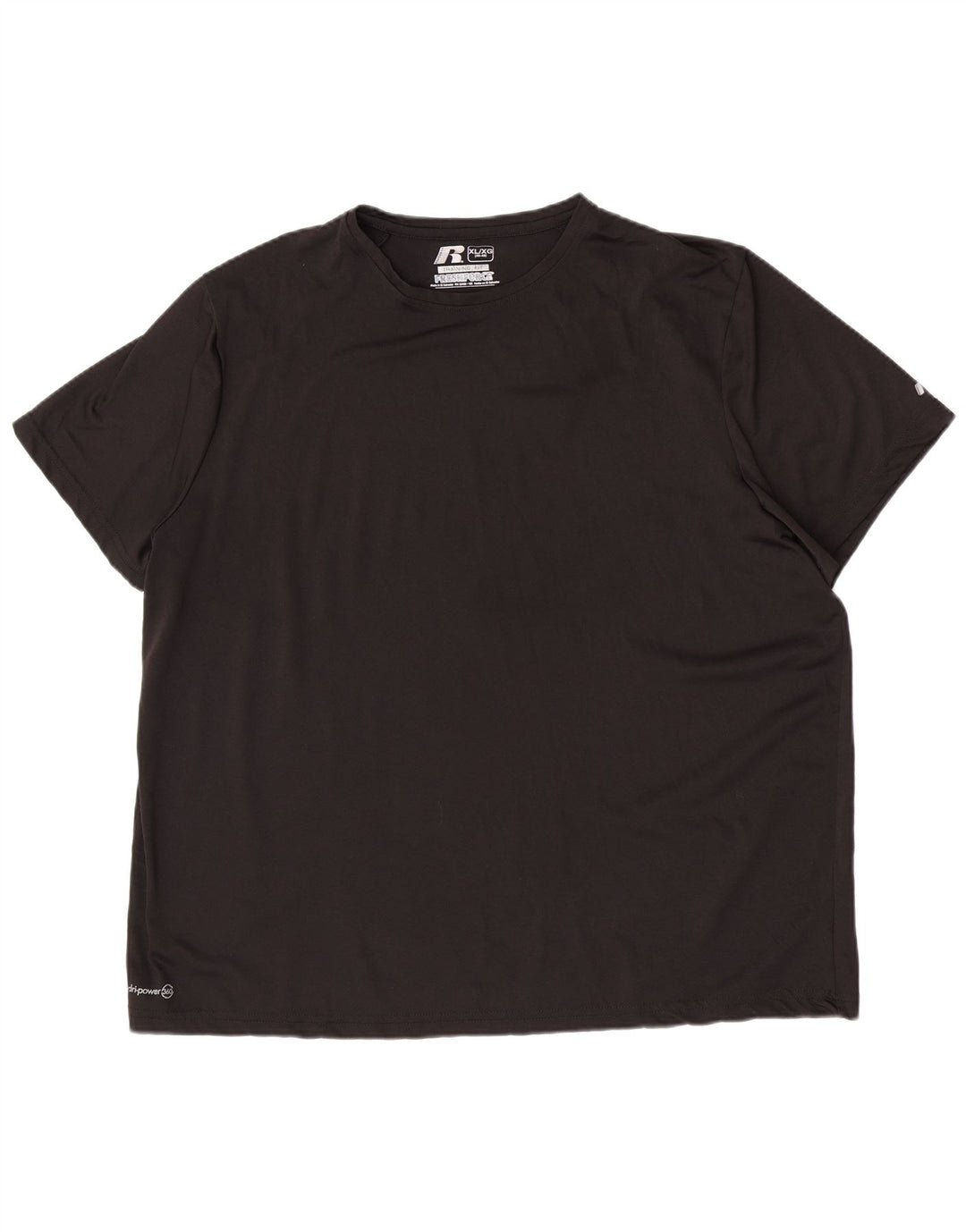 Russell Athletic Herren Dri-Power T-Shirt Top XL Schwarz Polyester