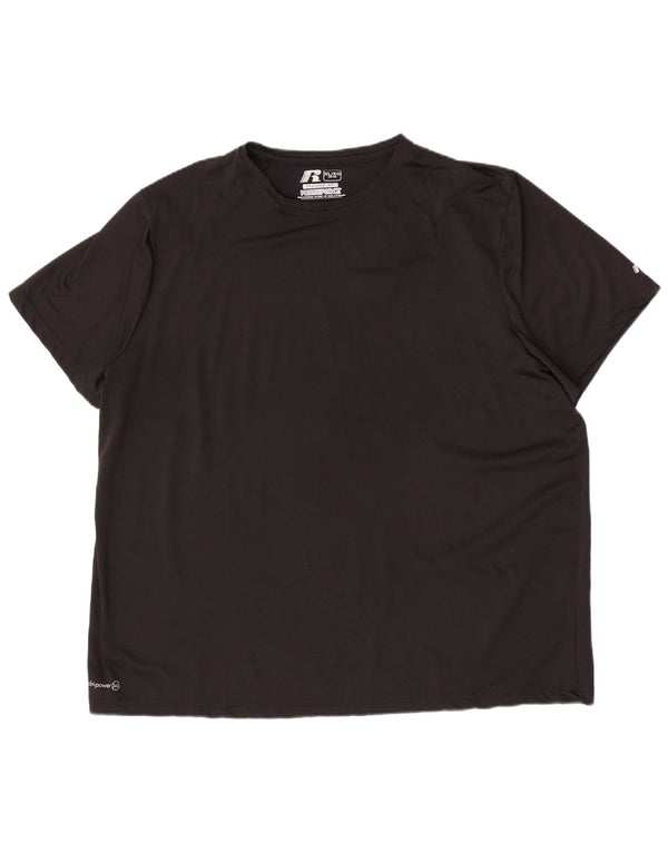 Russell Athletic Herren Dri-Power T-Shirt Top XL Schwarz Polyester