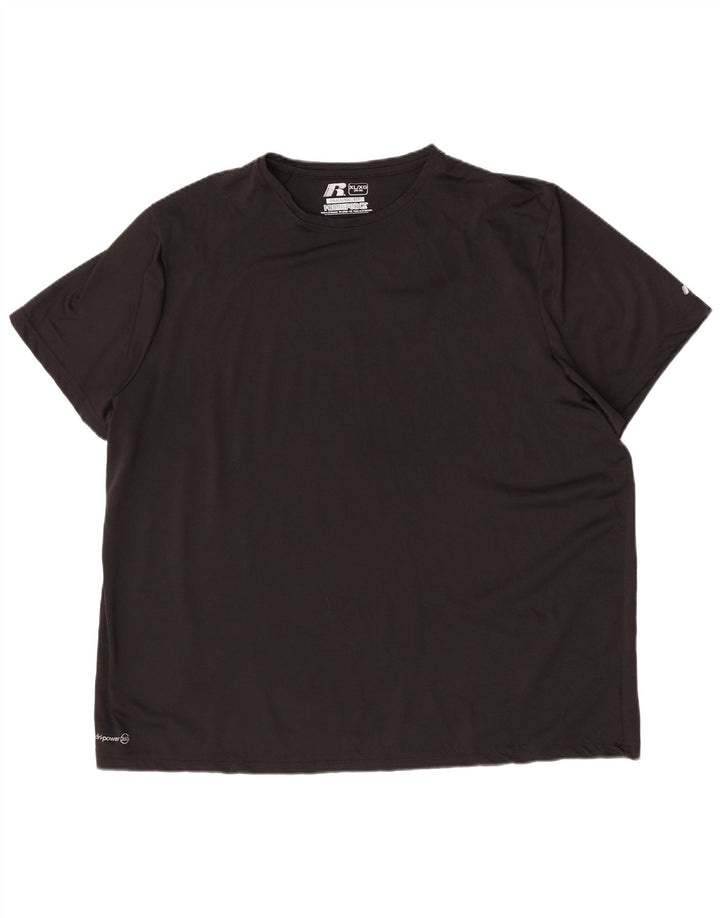 Russell Athletic Herren Dri-Power T-Shirt Top XL Schwarz Polyester