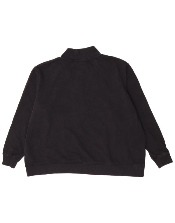 Marks & Spencer Damen-Sweatshirt mit 1/4-Reißverschluss, übergroß, UK 18, XL, Schwarz