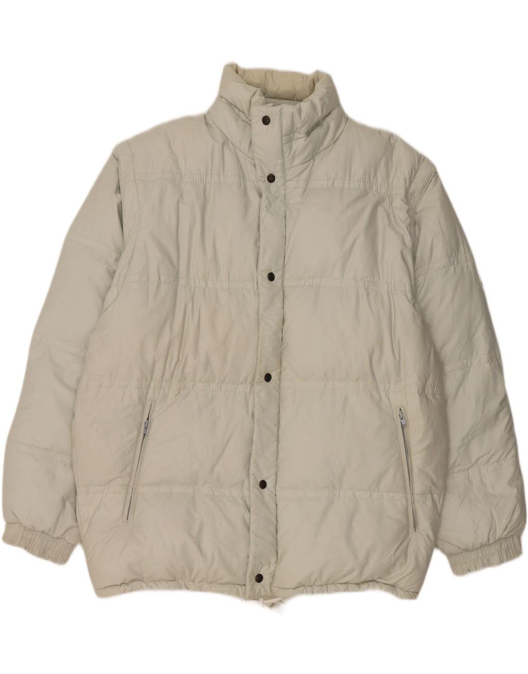Martin's wattierte Herrenjacke UK 42 XL aus weißer Baumwolle