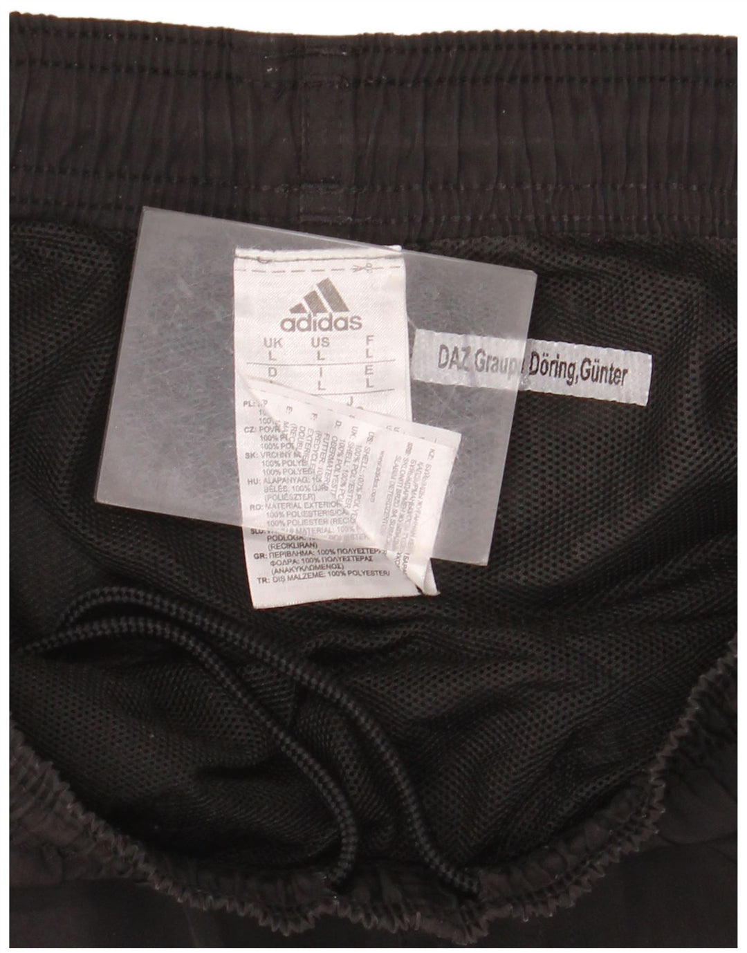 ADIDAS Damen Sportshorts UK 14 Large Schwarz Polyester