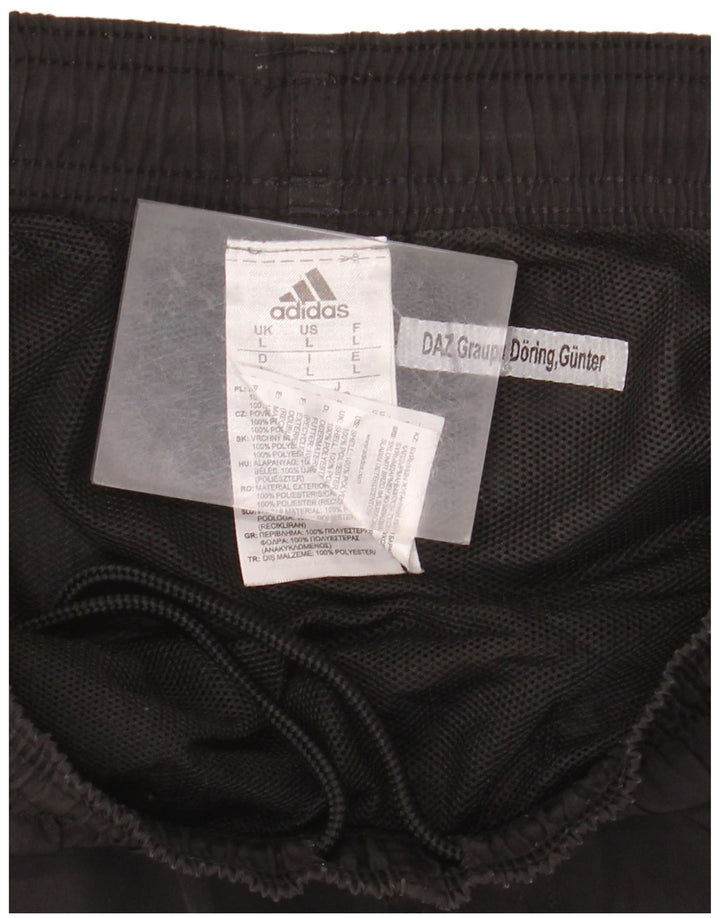ADIDAS Damen Sportshorts UK 14 Large Schwarz Polyester