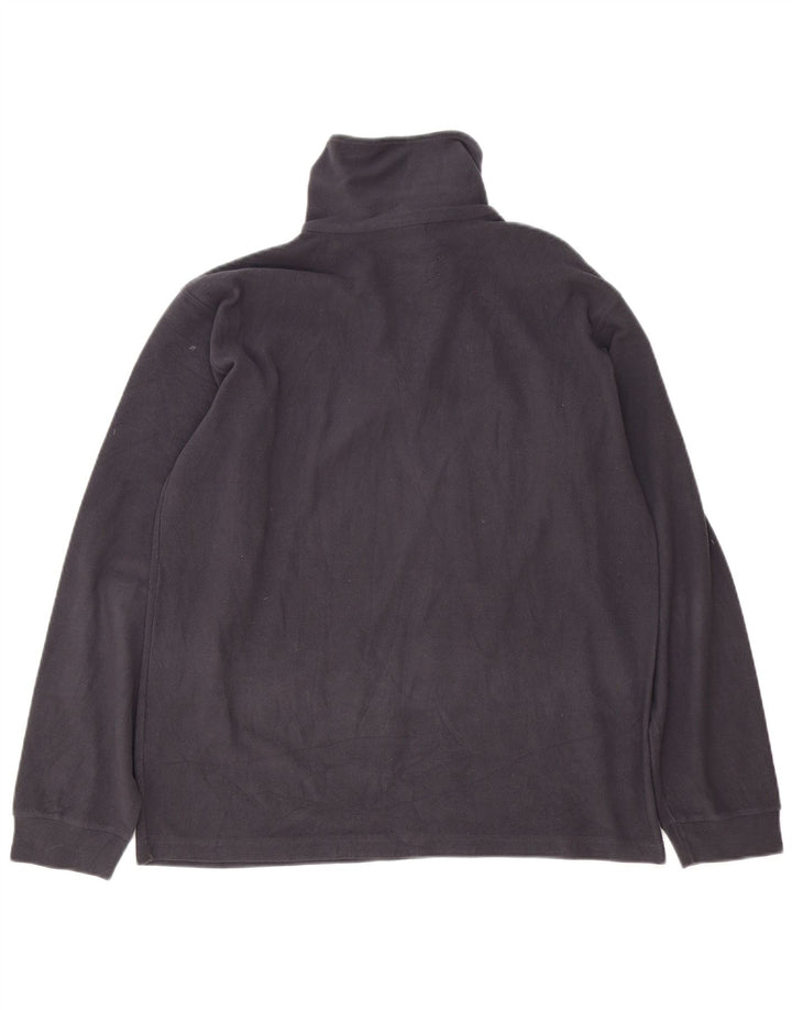 Champion Herren-Fleecepullover mit Reißverschluss am Hals, mittelgraues Polyester