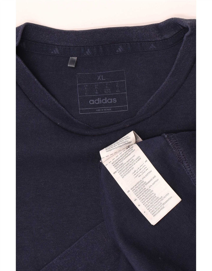 Adidas Herren Regular Fit Sweatshirt Pullover XL Marineblau Baumwolle
