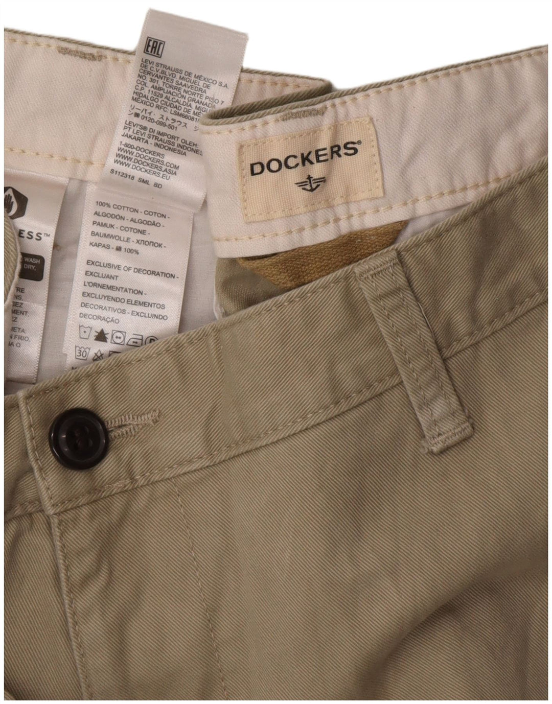 Dockers Herren Chinoshorts W32 mittelgrüne Baumwolle