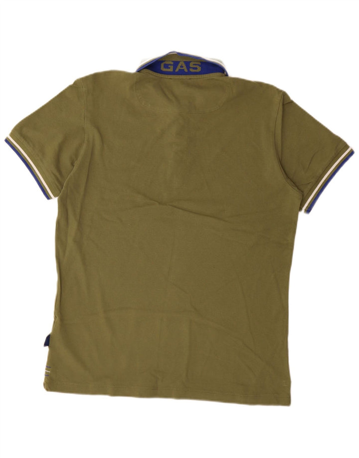 Gas Herren-Poloshirt, groß, Khaki, Baumwolle