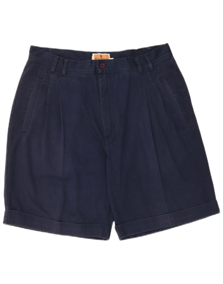 CONTE OF FLORENCE Herren-Chinoshorts mit Pegged, Größe 48, Größe M, W32, Marineblau