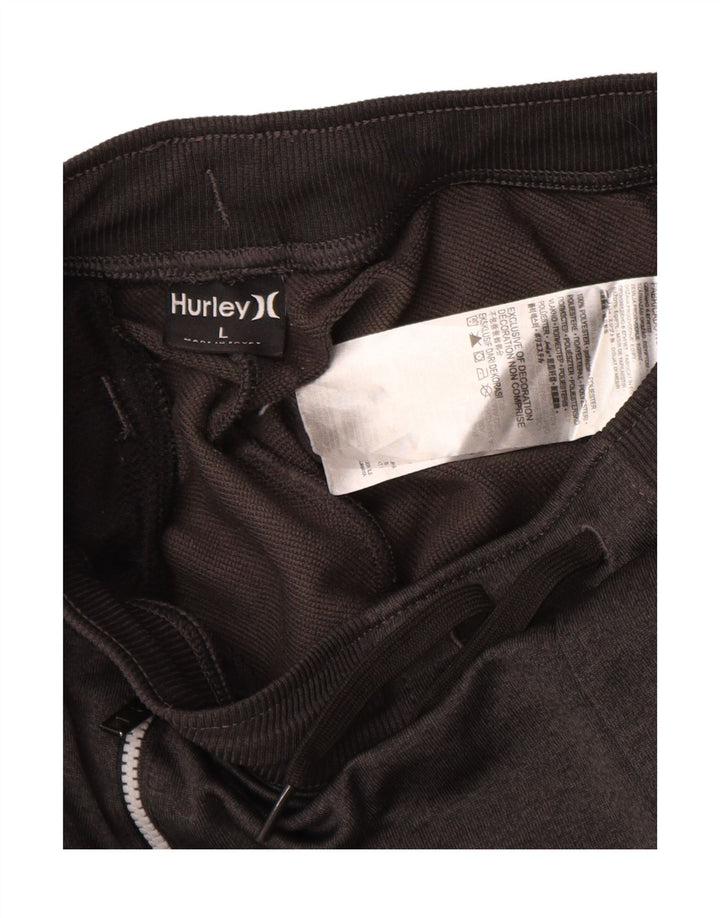 Hurley Jungen-Trainingshose, Jogginghose, 12–13 Jahre, Größe L, Schwarz, Polyester