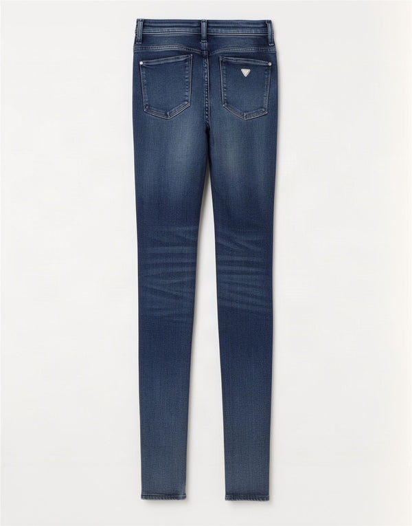 Guess Damen Distressed Skinny Jeans W24 L29 Blaue Baumwolle