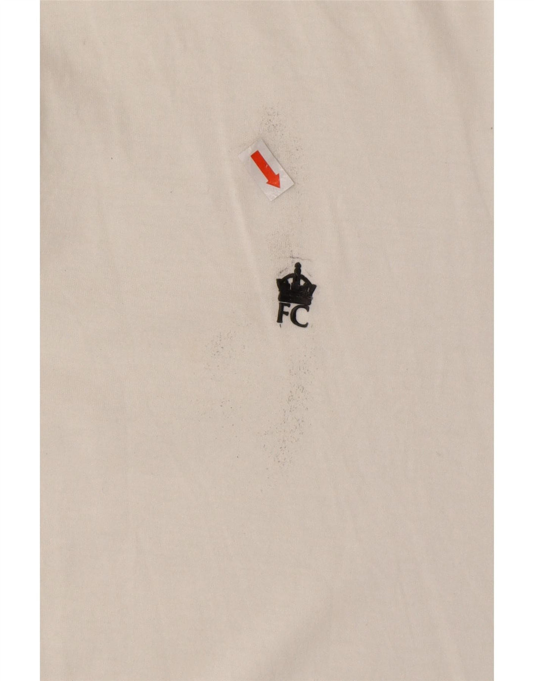 FRENCH CONNECTION Herren-Poloshirt, groß, cremefarbene Baumwolle