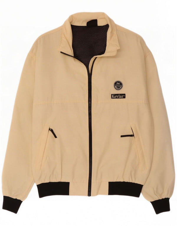 North Sails Mens Bomber Jacket UK 36 Small Beige Colourblock