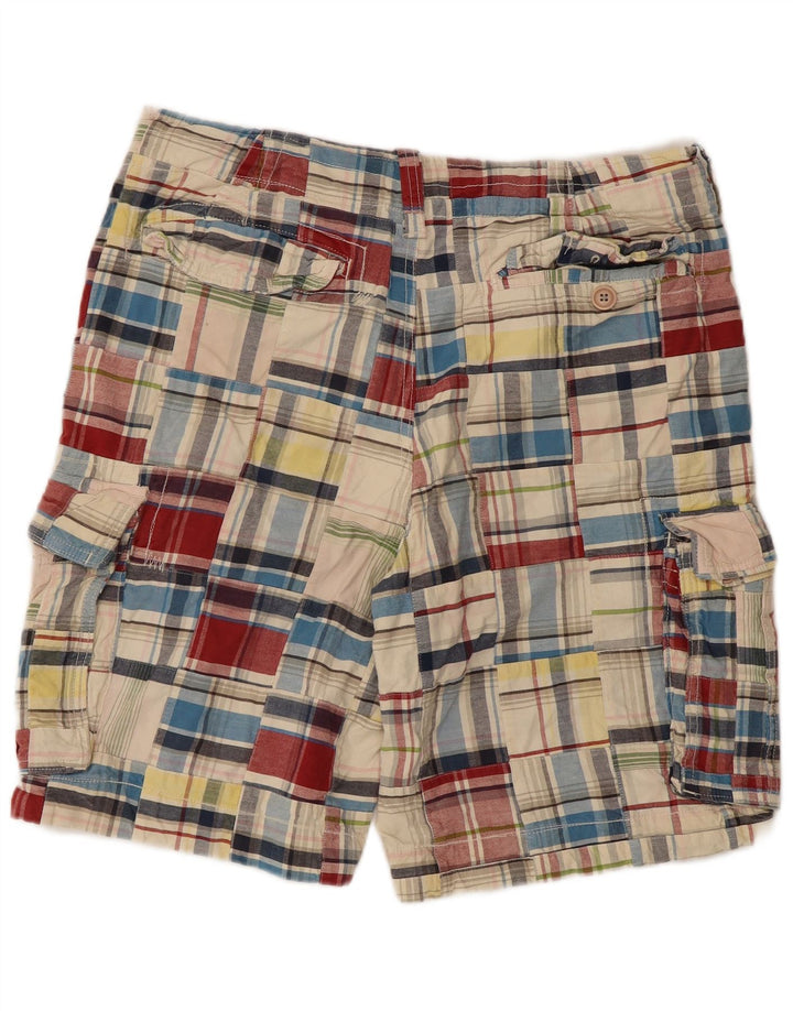 Playlife Herren-Cargoshorts IT 50 Large W36 Mehrfarbig karierte Baumwolle